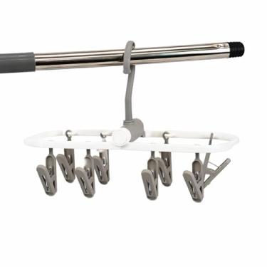 Imagem de Varal Mini Dobrável com 8 Prendedores Multiuso em Polipropileno – Compacto, Portátil e Ideal para Roupas Intimas