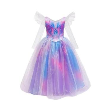 Imagem de Nova bruxa má 2 glinna cosplay vestido de malha crianças roupas de fes