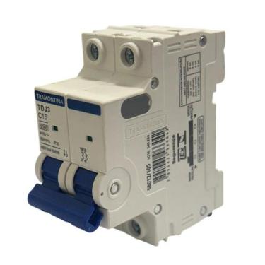 Imagem de Disjuntor bipolar din mini 16a tdj3-2 c16 58012/105 - tramontina
