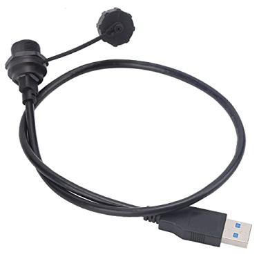 Imagem de Hilitand Impermeável Tipo C Rosca Fêmea Bloqueio Painel Mount Power Outlet Tomada para Máquinas Iluminação Exterior (0,5m)