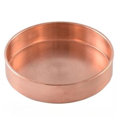Imagem de FENNYYAR Bandeja de frutas domésticas de cobre puro, 18 cm, prato de oferta frontal de Buda