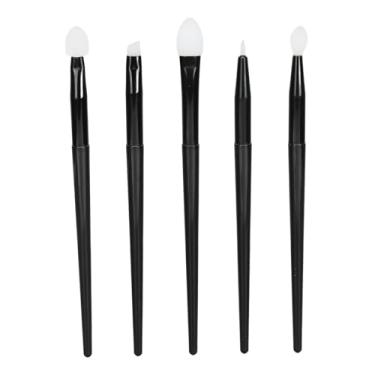 Imagem de Conjunto de 5 pincéis de silicone, sombra, sobrancelhas, lábios, pincel portátil, aplicador de maquiagem reutilizável