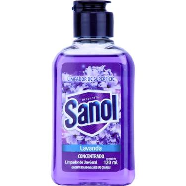 Imagem de Limpador Concentrado de Superfície, Perfumador, Lavanda , Sanol, 120 ml, Roxo