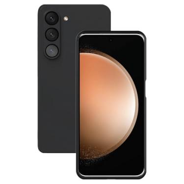 Imagem de Capa Capinha Case Premium Anti Impacto Aveludada Preta com Proteção de Câmera para Samsung Galaxy S23 Plus