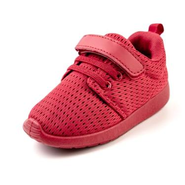 Imagem de HIITAVE Tênis esportivo de corrida/caminhada para meninos e meninas, Todo vermelho, 6 Toddler