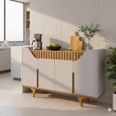 Imagem de Aparador Tâmisa com 4 Portas e Nichos Internos Soft Close