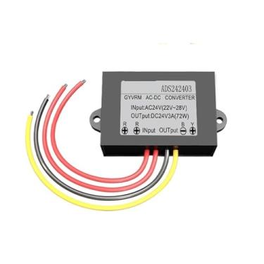 Imagem de 1 conversor de energia CA para CC AC 24V para DC 24V 1A 2A 3A AC 22-28V para 24V 72W módulo estabilizador de tensão IP68 nível à prova d'água (3A)