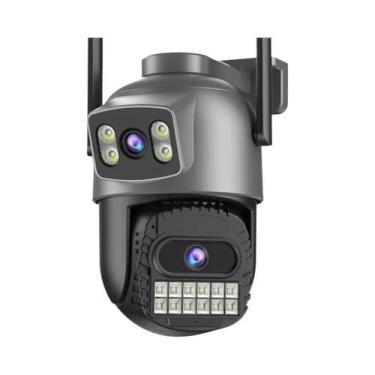 Imagem de Câmera IP Wi-Fi Externa 15MP Com Tela Dupla, Zoom 10X, PTZ, Vigilância