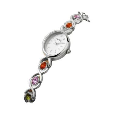 Imagem de Relógio De Quartzo Feminino Elegante Com Mostrador Oval Retro E Strass