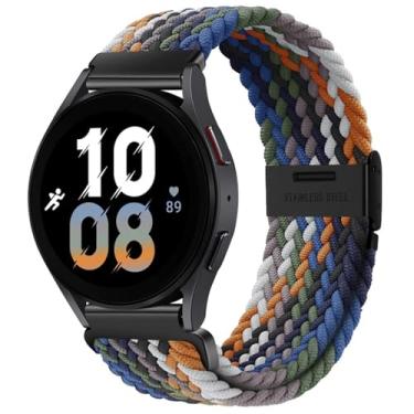 Imagem de HEPUP Pulseira elástica trançada 5Pro Active 2 Gear S3 de 20 mm e 22 mm para Samsung Galaxy Watch 6 5 /4 mm de 40/44 mm para Huawei GT2/3/4Pro/5, 22mm, Ágata