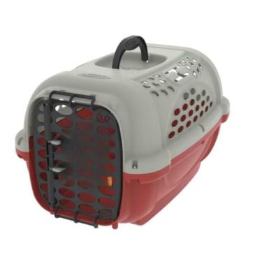 Imagem de Caixa de Transporte Pet N2 Panther Travas Duplas Plast Pet Para Cachorro, Gato, Coelho, Aves, Pequeno Porte(Vermelho)