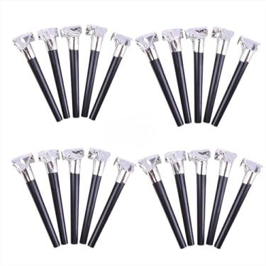 Imagem de Conjunto de penteados de 20 festas, portátil, leve, design preto dourado, prata 11 cm