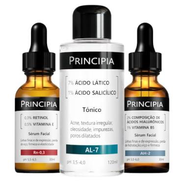 Imagem de PRINCIPIA, Kit c/ 2 Séruns Retinol + Ácidos Hialurônicos e 1 Tônico Ácido Lático
