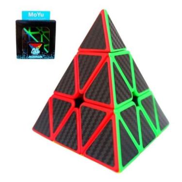 Imagem de Cubo Mágico Pyraminx Pirâmide Triângulo Carbon Profissional - Moyu