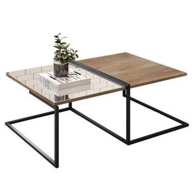 Imagem de Mesa de Centro Decorativa Espelhada Industrial D01 Design Demolição - 