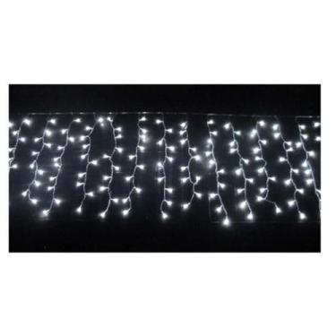 Imagem de Luz de Natal Cascata 300 Lâmpadas LED Color 8F Fio Branco Bivolt 6,0 M