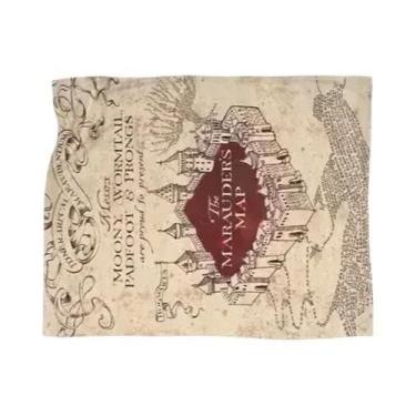 Imagem de Cobertor Extra Macio Grande De Flanela Sherpa, Estilo Mapa Do Ladrão, 