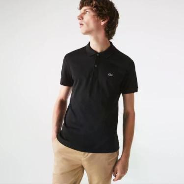 Imagem de Polo Lacoste Regular Fit em Algodão Pima, L, Preto