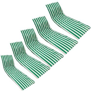 Imagem de 5 Colchão Almofada Espreguiçadeira Dupla-face Listrado Verde - DreamIn