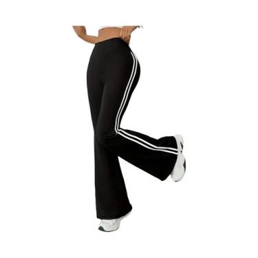 Imagem de Calças Casuais Femininas De Cintura Alta, Slim E Largadas, Moda Primav