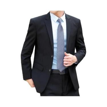 Imagem de Terno Slim Fit 8XL De Cor Sólida Estilo Italiano Blazer Calças Para Ca