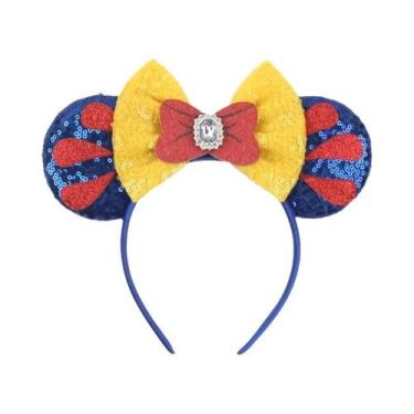 Imagem de Tiara De Cabelo Acessório Para Meninas Disney Princesa Branca De Neve 