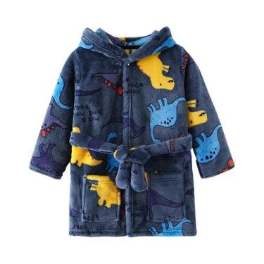 Imagem de Pijamas De Fleece Com Capuz Para Crianças, Unissex, Quentes E Confortá