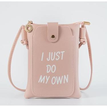 Imagem de Bolsa tiracolo estilo coreano feminina bolsa pequena de verão bolsa de ombro casual bolsa de moedas para telefone, rosa