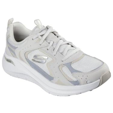 Imagem de Skechers Tênis feminino Arch FIT 2.0, Acabamento cinza de malha de couro natural, 35
