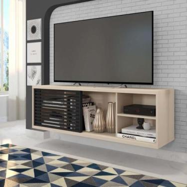 Imagem de Rack Suspenso para TV até 55 Polegadas 136cm em BP Porta Ripada Multiv