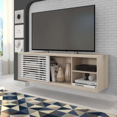 Imagem de Rack Suspenso para TV até 55 Polegadas 136cm em BP Porta Ripada Multiv