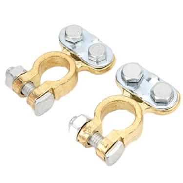 Imagem de Cryfokt Conectores de Terminal de Bateria Anticorrosão Durável para Tipo Universal de Proteção de Bateria de Carro Terminais de de Latão para Cena Aplicável de 12V, 24V