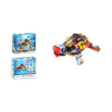 Imagem de Conjunto De Blocos De Montar Dinossauro 12 Em 1 Brinquedo Educativo Pa