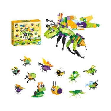 Imagem de Conjunto De Blocos De Montar Dinossauro 12 Em 1 Brinquedo Educativo Pa