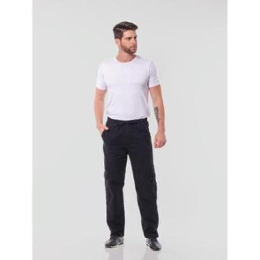 Imagem de Calça masculina em Sarja 7902 Preto-Masculino