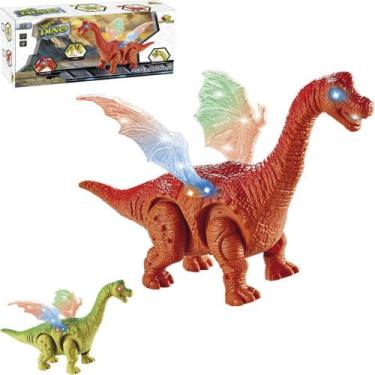 Imagem de Dinossauro Dino com ASAS Brilhantes sem Som - 28CM - TK Shopping