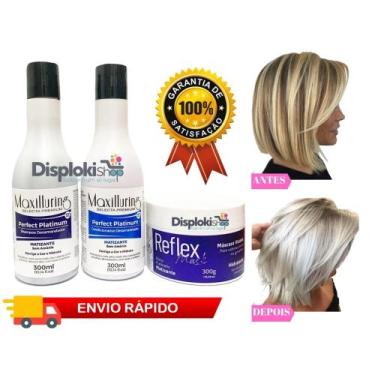 Imagem de Kit Para Louros Desamarelador Matizador Matizante Maxilluring Efeito P