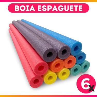 Imagem de Boia Espaguete Macarrão Flutuador Piscina Natação Hidro 6 UN - EF Home