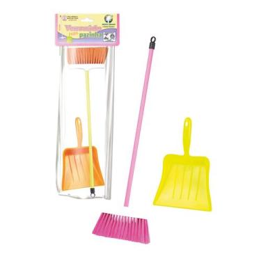 Imagem de Kit Limpeza Para Crianças Vassoura E Pá De Brinquedo - Monte Líbano