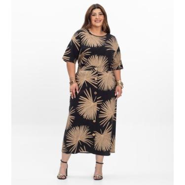 Imagem de Saia Super Midi Feminina Plus Size Secret Glam Preto, Plus G1, Preto