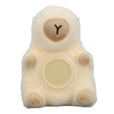 Imagem de aqxreight Despertador Com Luz Noturna Quente de 4000K, Detecção de Temperatura de 2 Modos Silencioso LED Display Digital Recarregável de Pelúcia Capivara Despertador para o Humor do Quarto Este