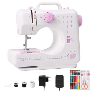 Imagem de Máquina de Costura Portátil Doméstica com 12 Padrões, Velocidade Ajustável, Bivolt 110-220V