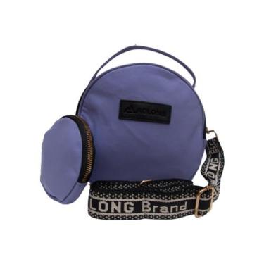 Imagem de Bolsa feminina transversal  redonda mais porta moeda - Ao Long, Lilás,