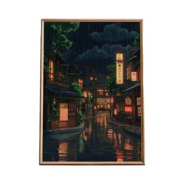 Imagem de Pôster De Parede Moderno Com Estampa De Lona De Loja De Ramen De Anime