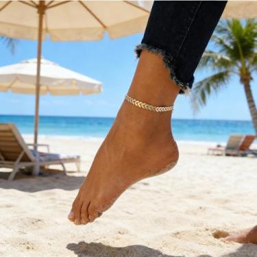 Imagem de Tornozeleira para mulheres modernas, um acessório versátil e moderno que entende a necessidade de escolhas práticas e elegantes no dia a dia casual e em viagens