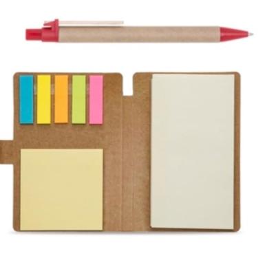 Imagem de Caderneta Ecológica Tipo Caderno A5 com Caneta, Bloco de Anotações Pautado, Caderno Sem Pauta Opcional, Caderno de Anotações 96 Folhas para Escritório e Uso Diário (CANETA VERMELHA,2 Blocos)