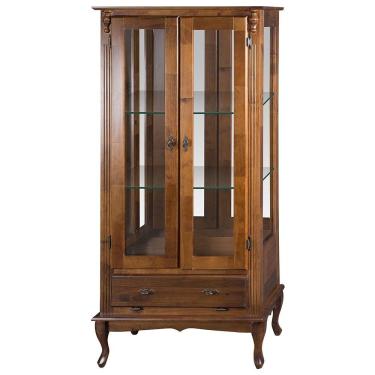 Imagem de Cristaleira Espelhada c/2pt 2 Prateleiras De Vidro 1 Gaveta