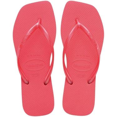 Imagem de Chinelo Dedo Feminino Casual Dia a Dia Praia Passeio Bico Quadrado Havaianas Slim Square-Feminino