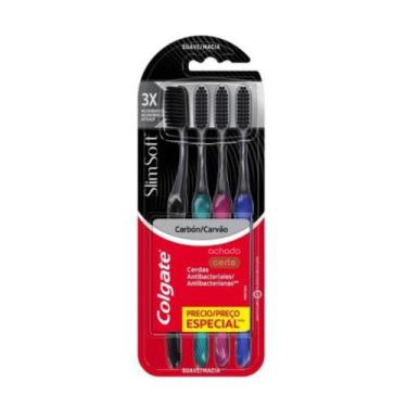 Imagem de Escova Colgate Slim Soft Black Suave e Macia 4unds
