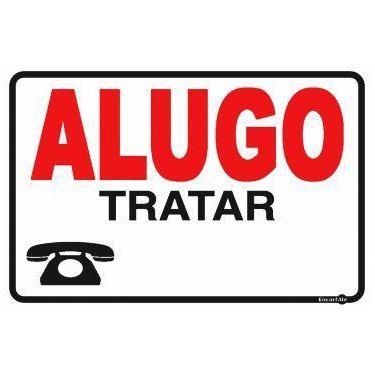 Imagem de Placa Alugo Tratar Ps29 30x20cm 30x20 - EncartAle